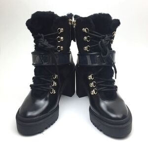 VALENTINO GARAVANI VLOGO Shearling Combat …